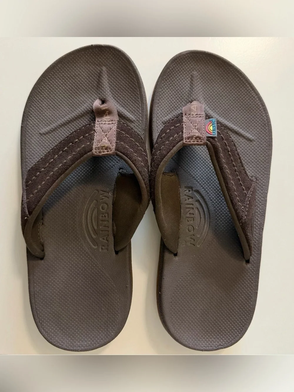 Men's 7 Dark Brown East Cape - Molded Rubber w/ Natural Suede Strap
